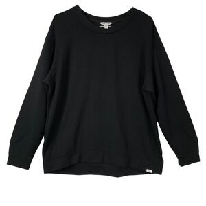 ORVIS Black Crew Neck Long Sleeve Sweatshirt Classic Collection Women's L